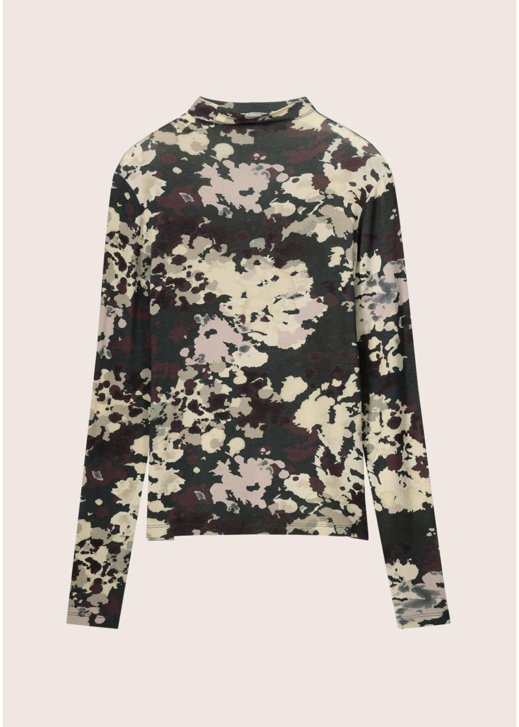Summum Summum, Top spot print on wool blend jersey, Multicolor