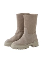 Yaya Yaya, Sturdy suede boots with zipper and rubber soles,. Birch Sand