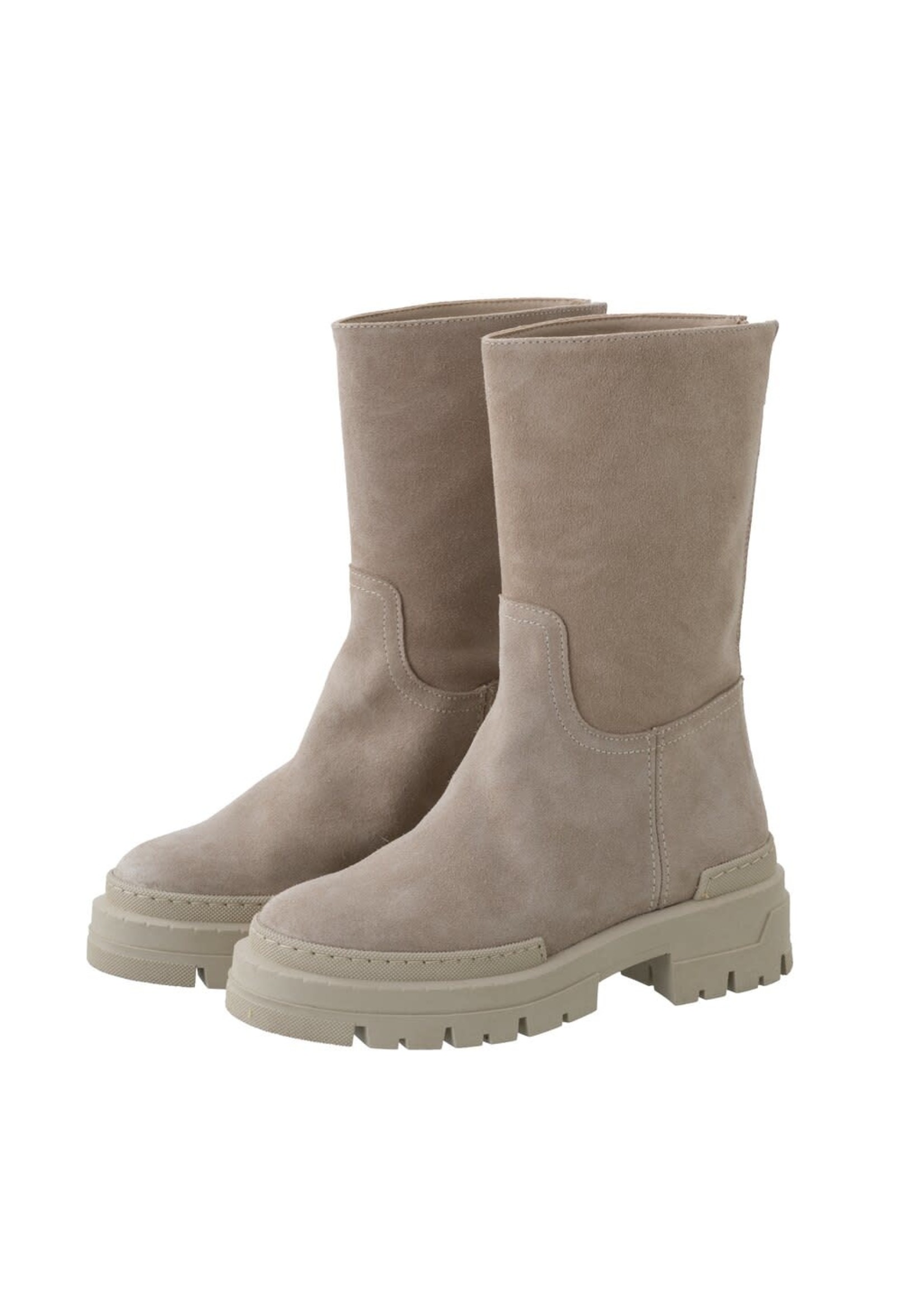 Yaya Yaya, Sturdy suede boots with zipper and rubber soles,. Birch Sand