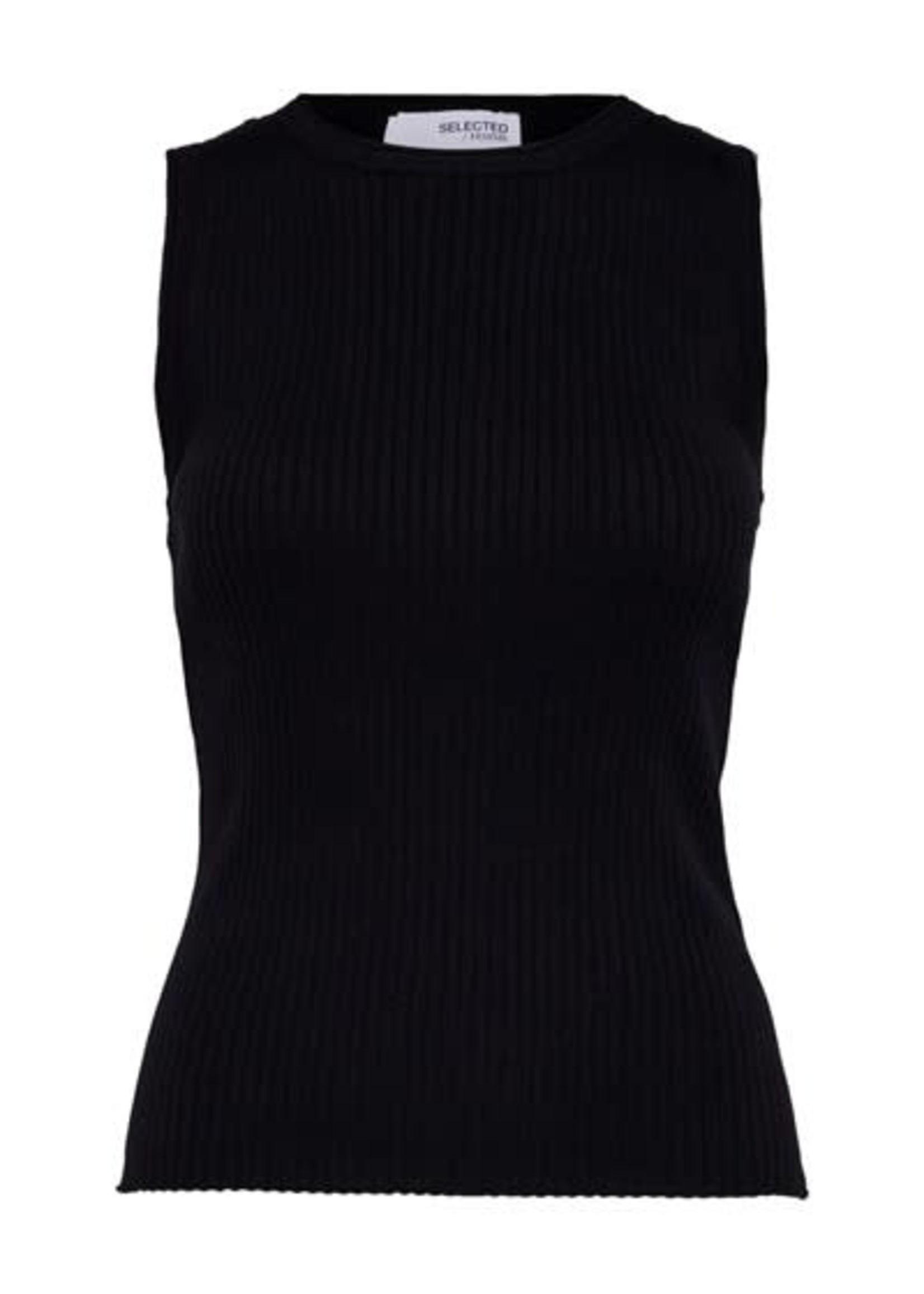 Selected Selected, SLFLYDIA SL O-NECK KNIT TOP NOOS, Black