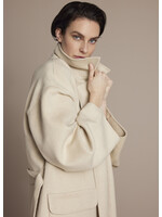 Summum Summum, Wool coat wool classic, Ivory, Size: