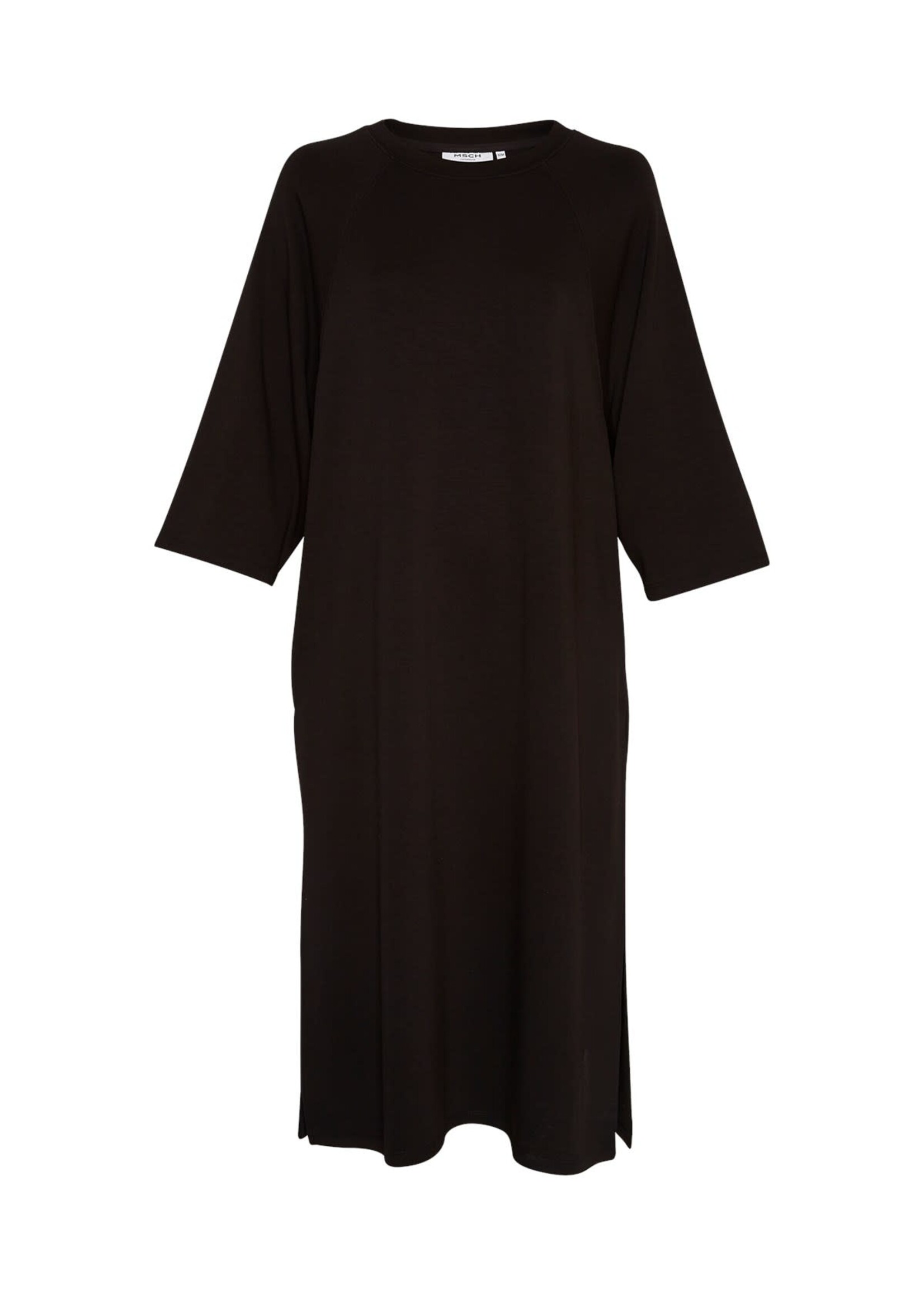 Moss Copenhagen MSCHPetua Ima Q 3/4 Sweat Dress, Black, Size