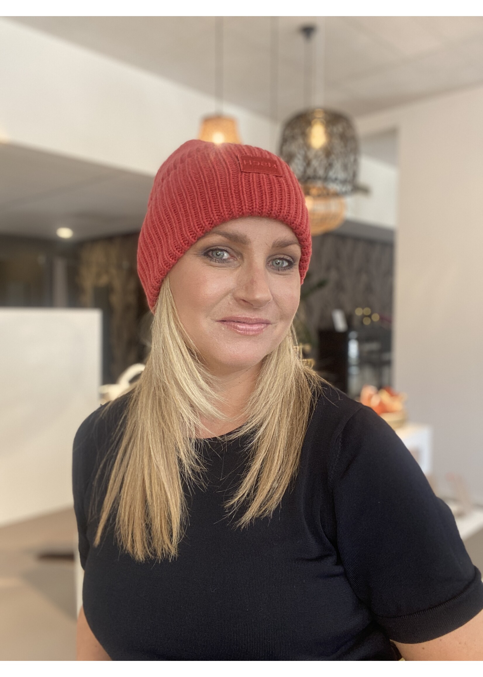 Moss Copenhagen MSCHKara Logo Beanie         [ 4 verschillende kleuren ]