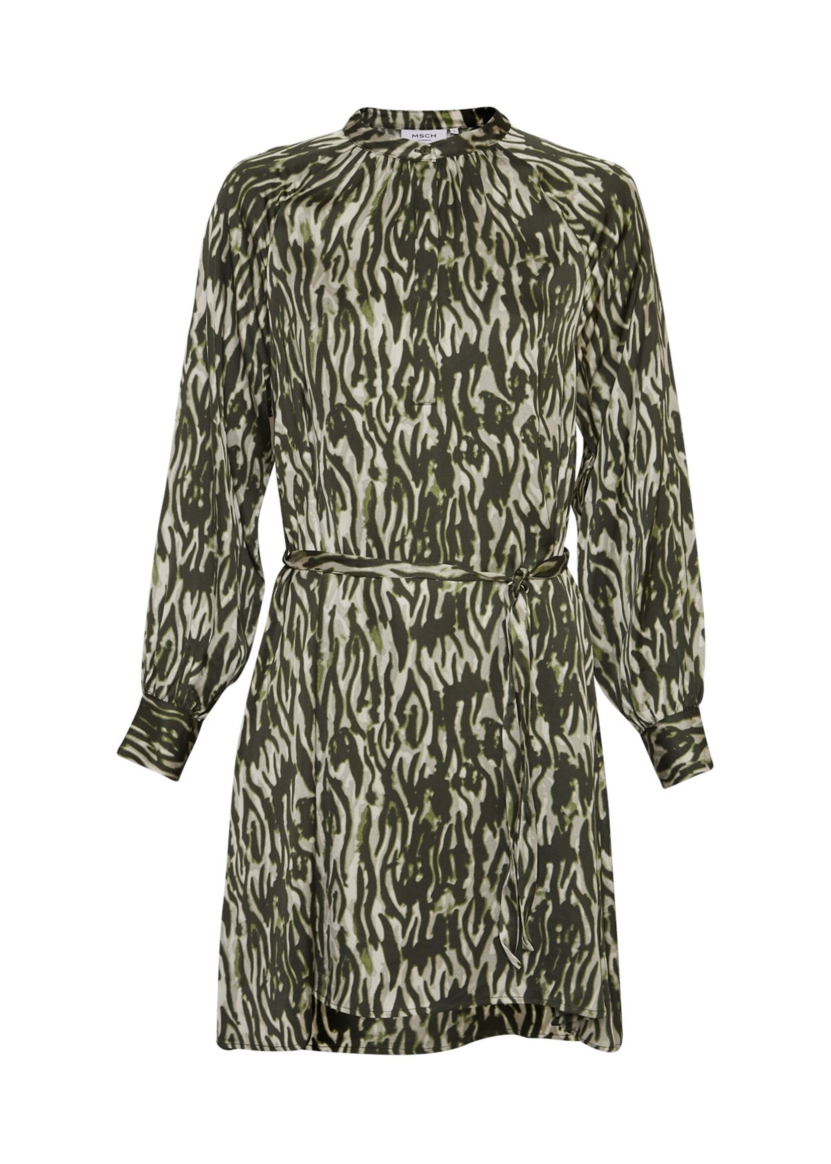 Moss Copenhagen MSCHJoceline Irida Dress AOP, Blk Sand Zebra, Size: