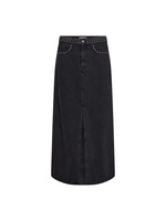 Co Couture Co Couture, VikaCC Denim Stud Slit Skirt, Size