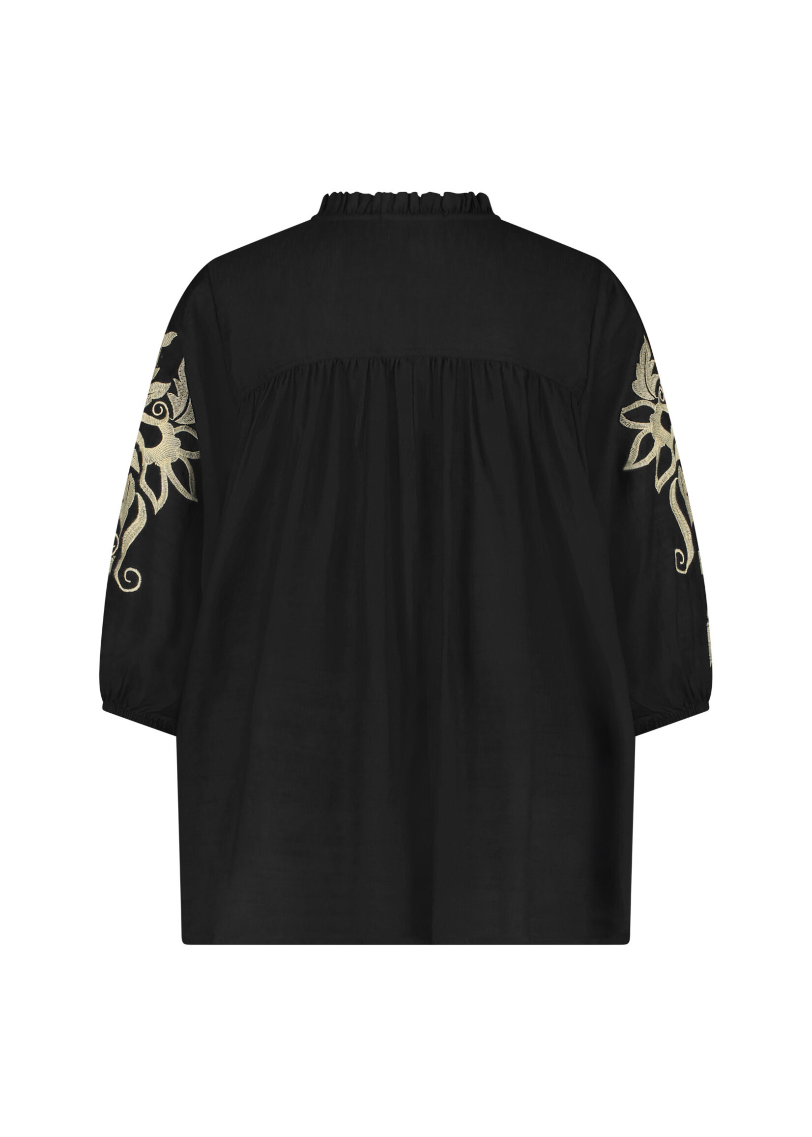 Nukus Nukus, Tina Blouse Embroidery Black, Size: