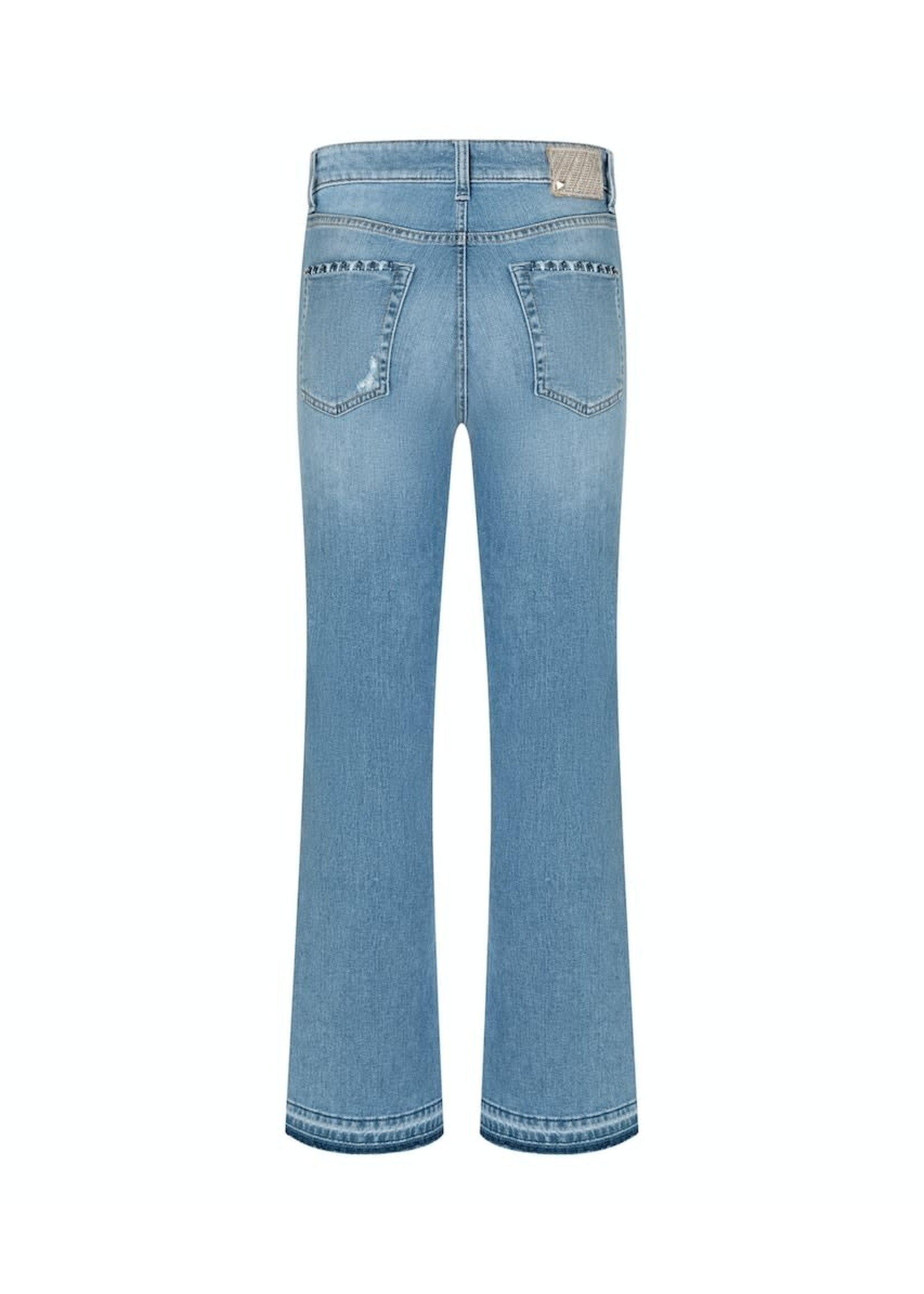 Cambio Cambio, Paris flared Damen lang Jeans, Sustainable Hanf Blue Denim, Size: