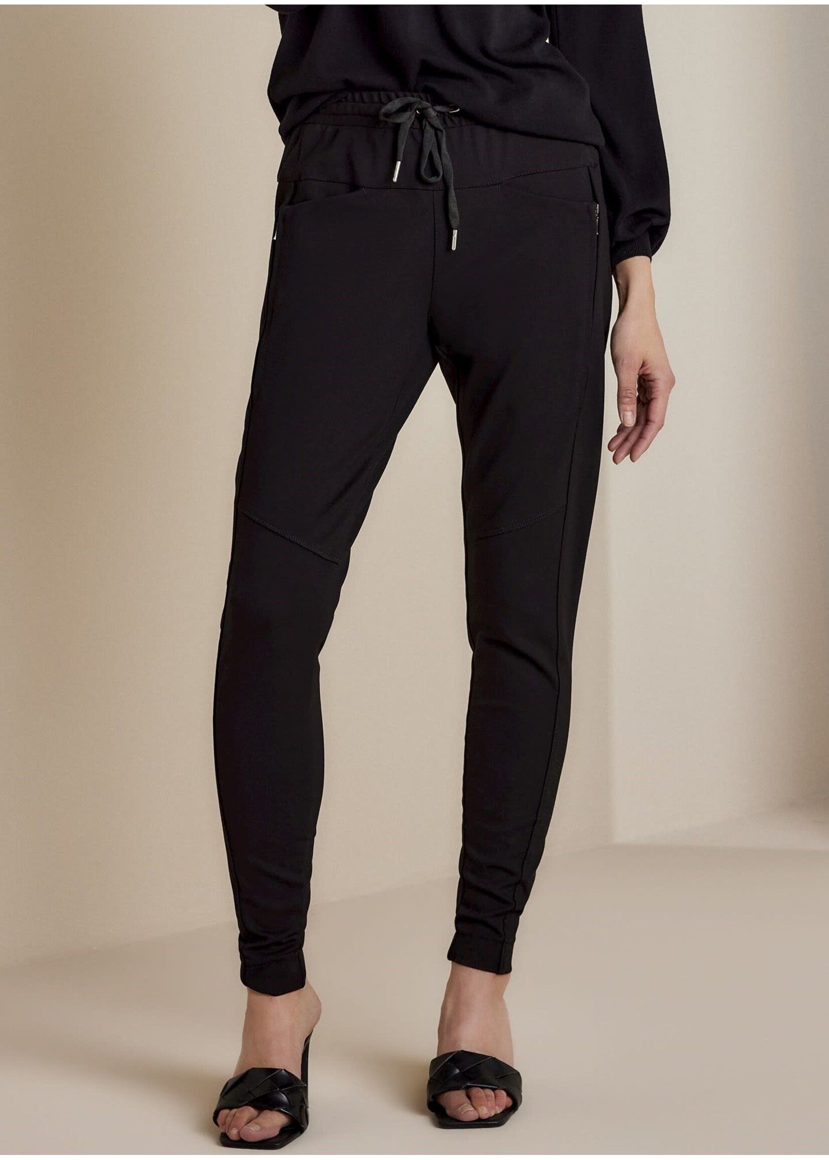 Summum Summum, Trousers sporty punto milano, Black