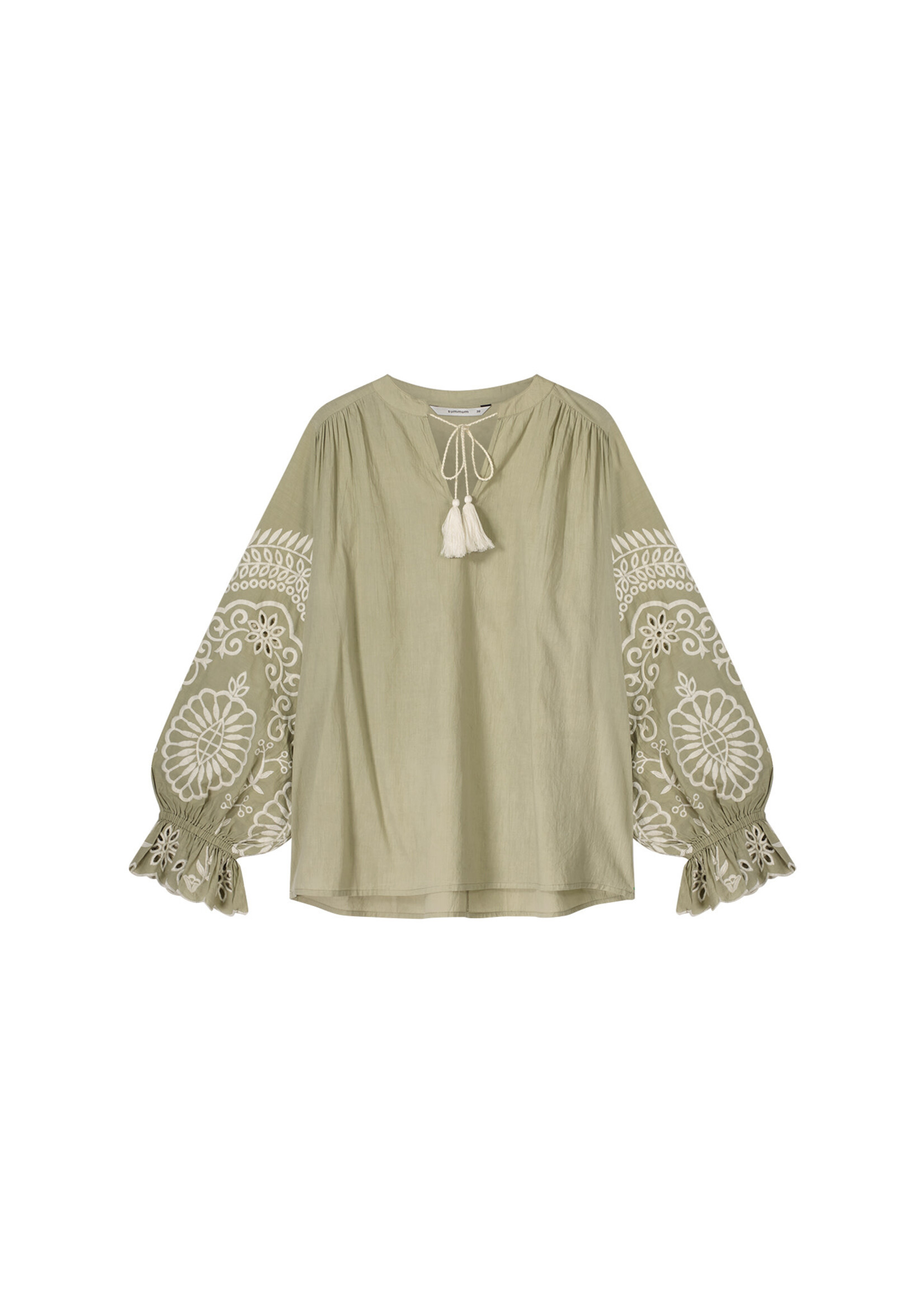 Summum Summum, Top Ivory Embroidery, Green Lentil, Size: