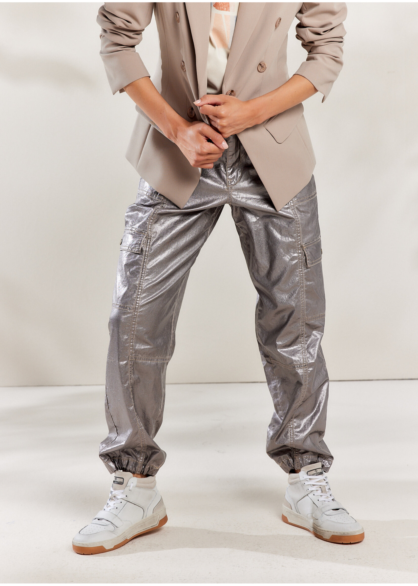 Summum Summum, Cargo pant foil coated twill, Size: