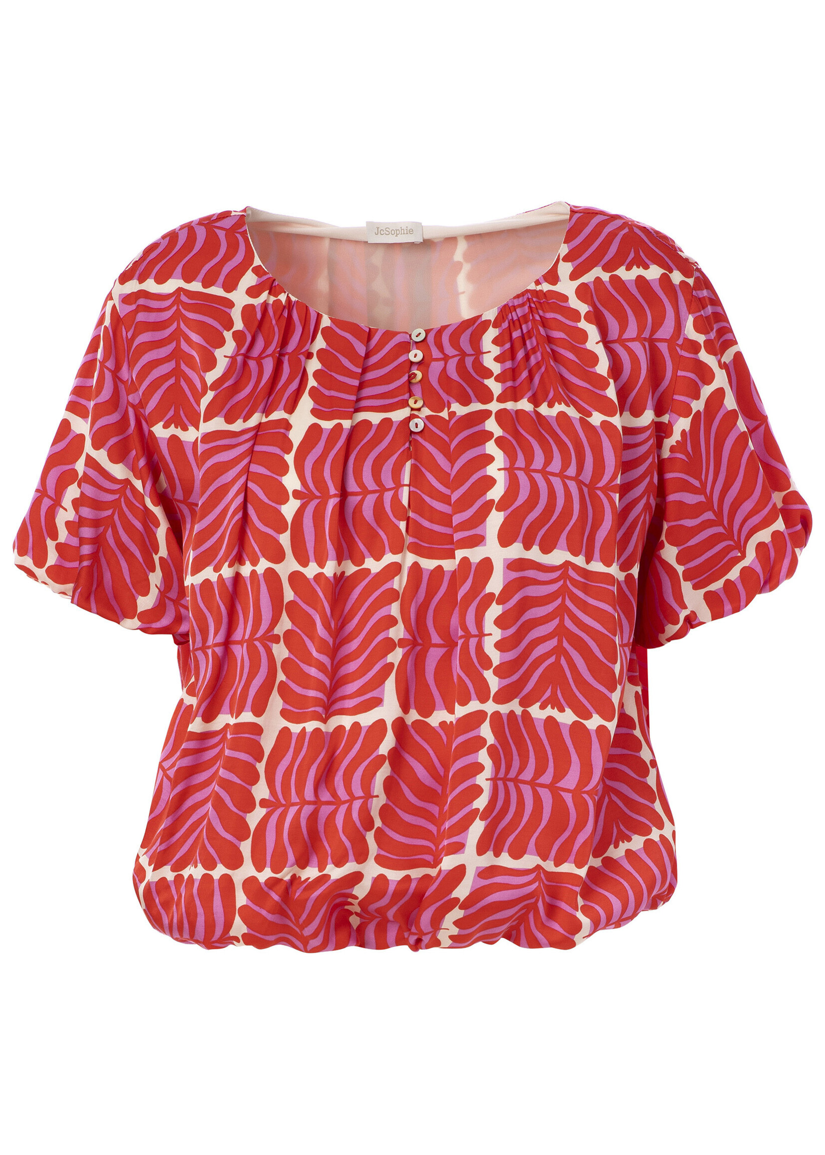 JC Sophie JC Sophie, Damara blouse, Red palm leaf, Size: