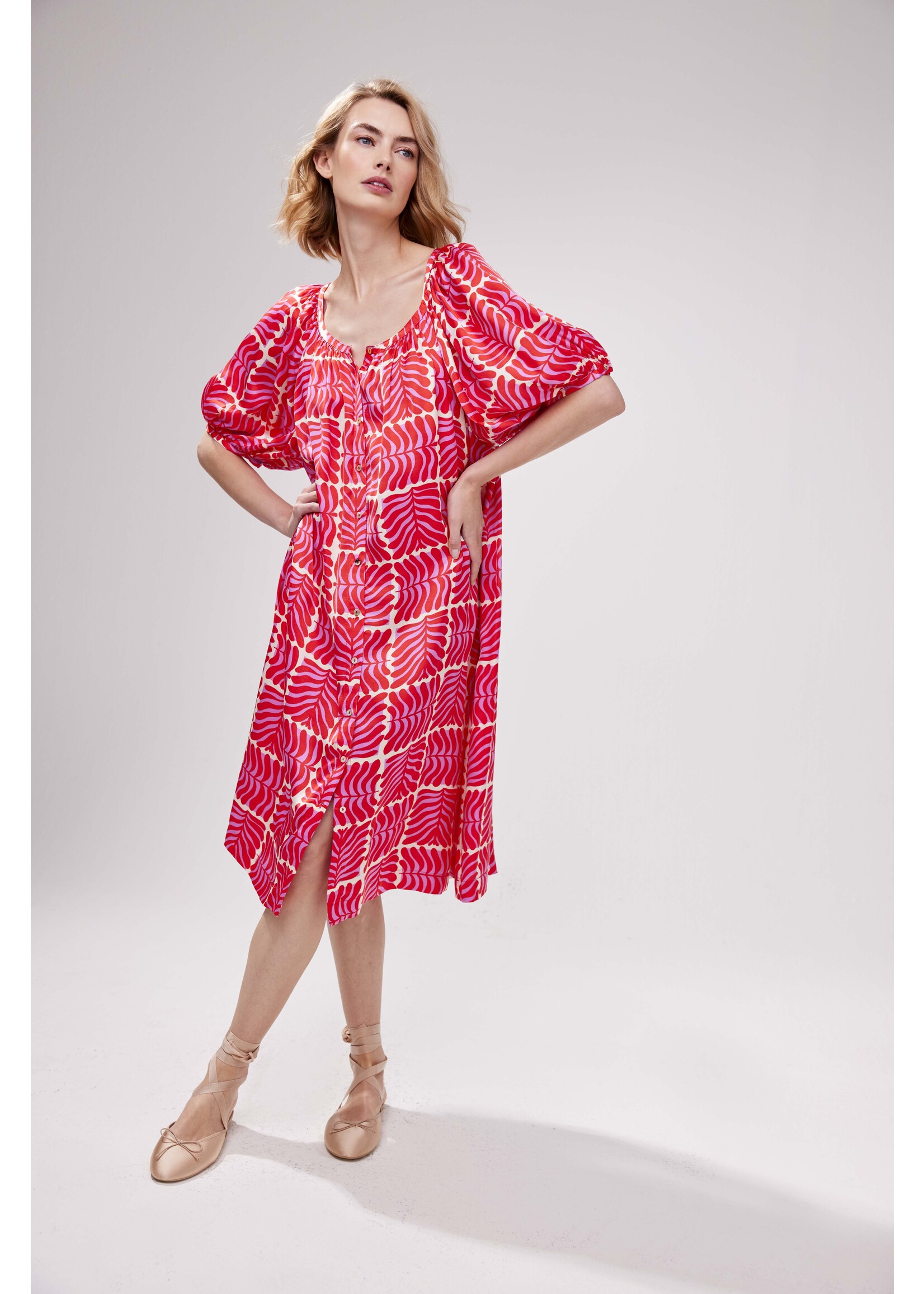 JC Sophie JC Sophie, Dale dress, Red Palm Leaf, Size: