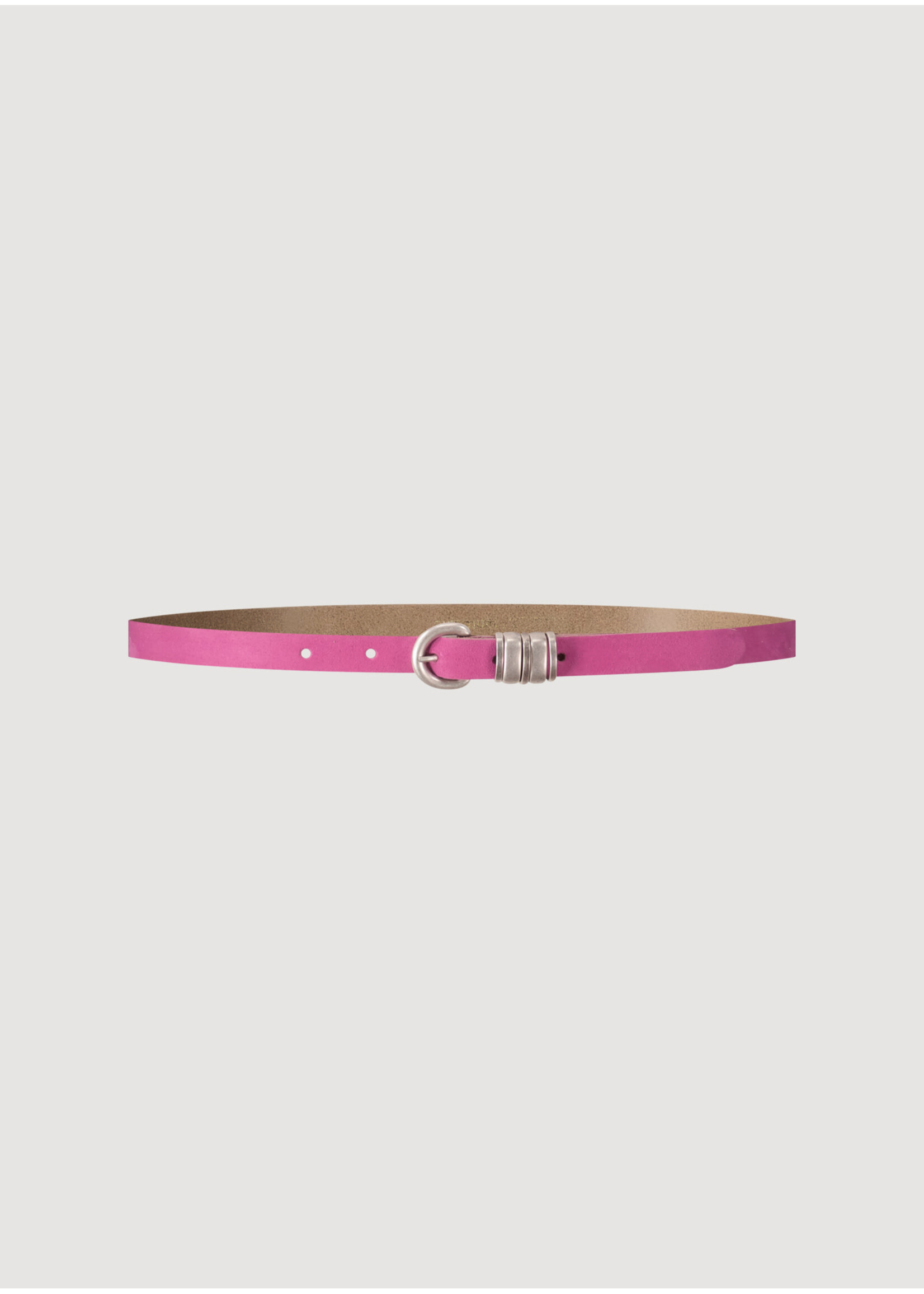 Summum Summum, Small belt with antique silver loops, Cotton Candy, Size: