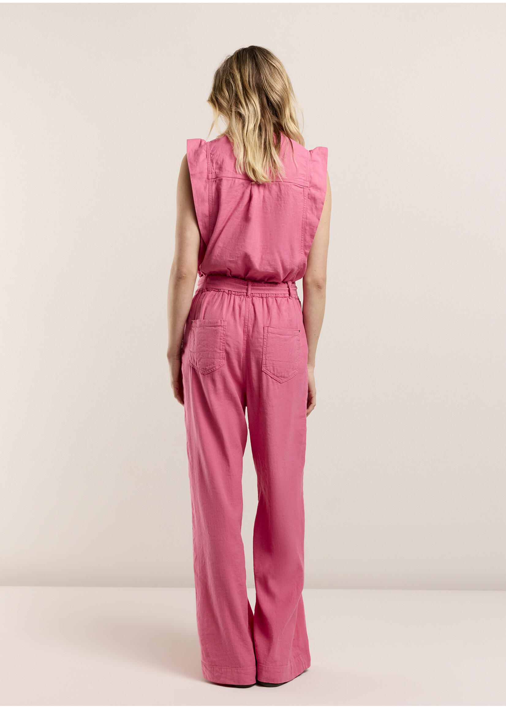 Summum Summum, Jumpsuit cotton linen stretch, Cotton candy, Size: