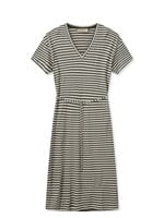 Mos Mosh Mos Mosh, MMJill V-SS Stripe Dress, Dusty Olive, Size: