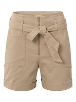Yaya Yaya, Woven cargo shorts, high waist, pockets, Light Green, Size: