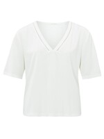 Yaya Yaya, T-shirt, V-neck, short sl, detail in regular fit, Off White, Size: