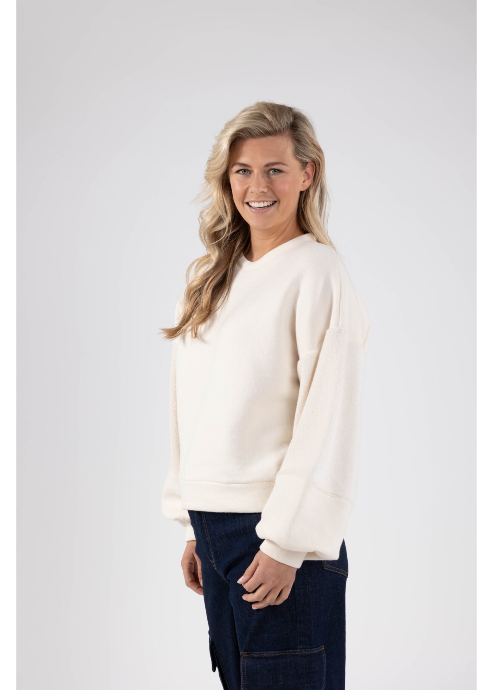 Nukus Nukus, Amadora Pullover Teddy, Off White, Size: