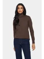 Saint Tropez Saint Tropez, MilaSZ Rollneck Pullover, Dark Oak Melang, Size: