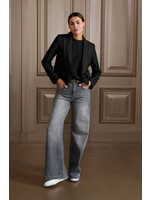 Yaya Yaya, Gray jeans with high waist, Medium Grey Denim, Size: