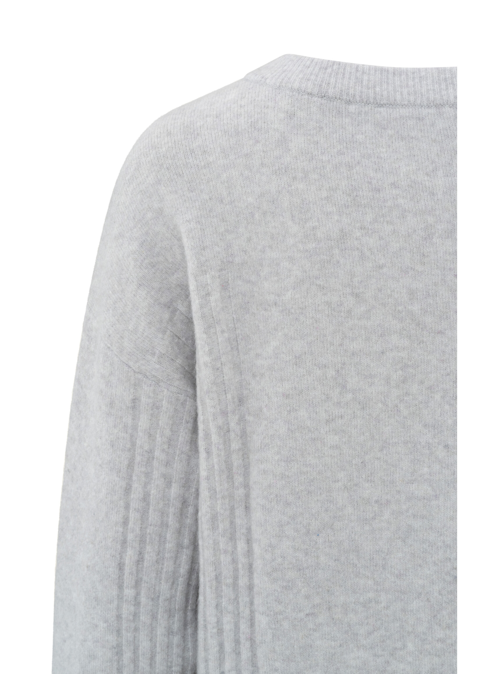 Yaya Yaya, Sweater with round neck, Sky Grey, Size: