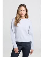 Yaya Yaya, Sweater with round neck, Sky Grey, Size: