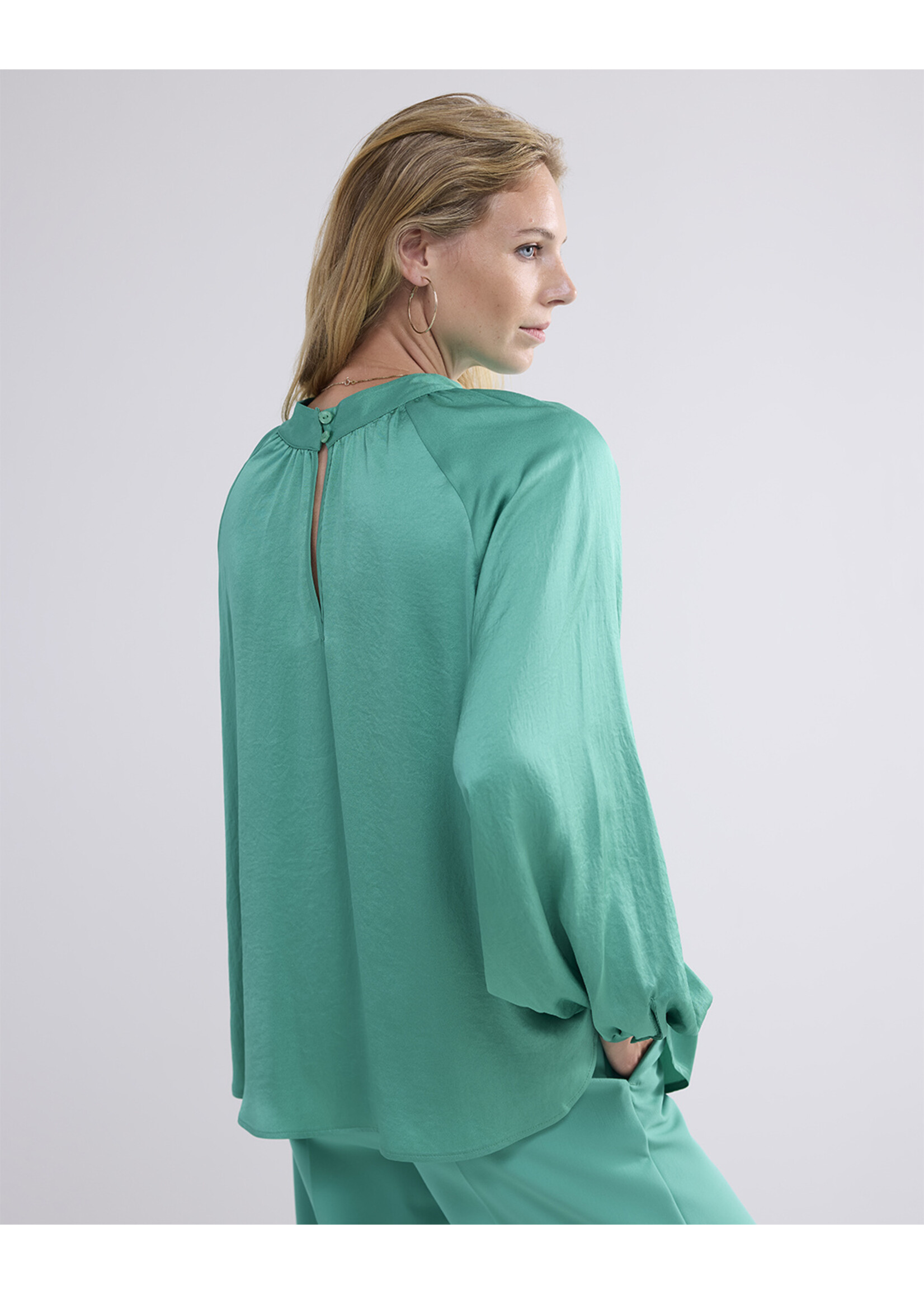 Summum Summum, Top high neck silky touch, Peacock, Size: