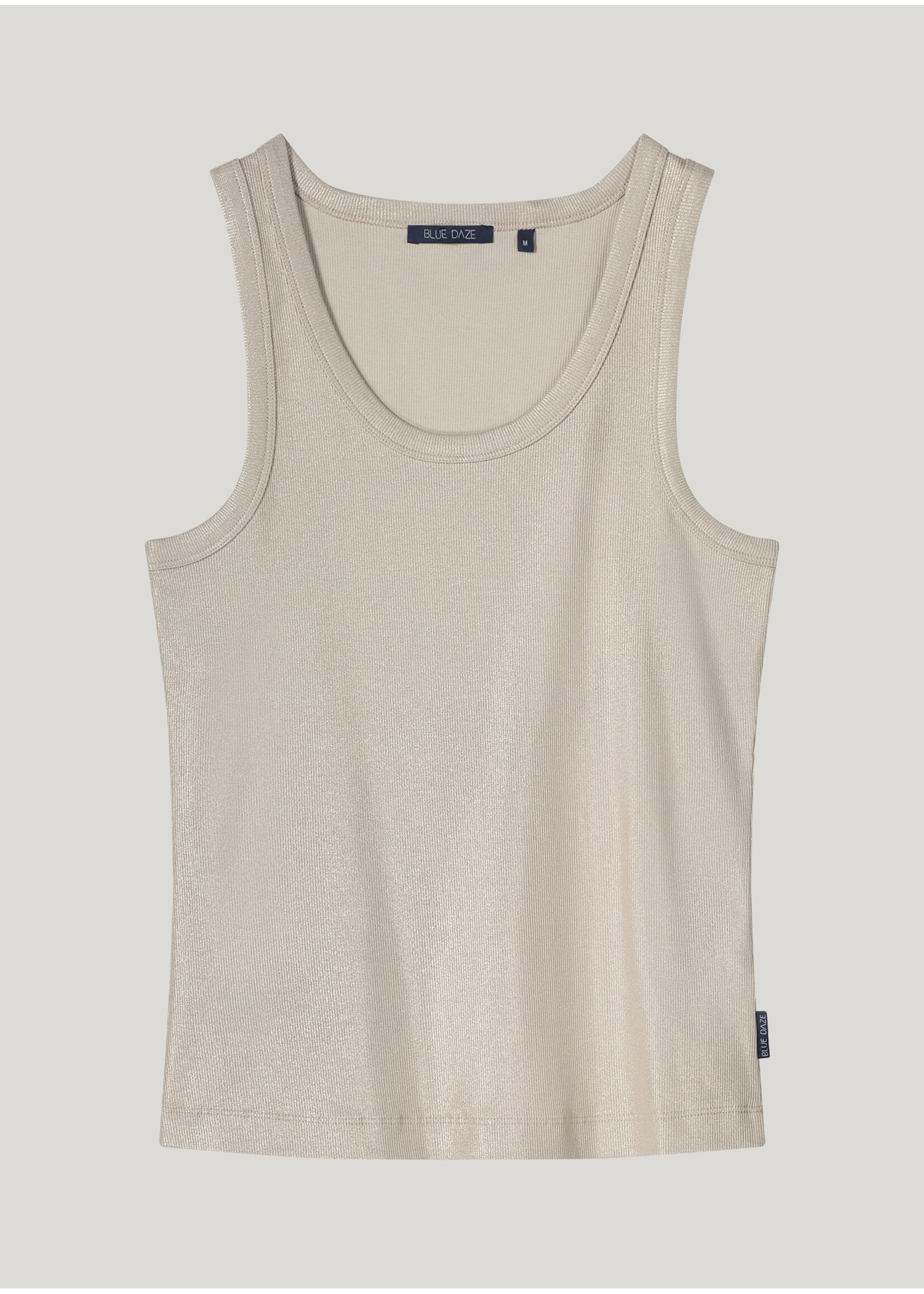 Summum Summum, Rib tanktop cotton rib, Cashmere, size: