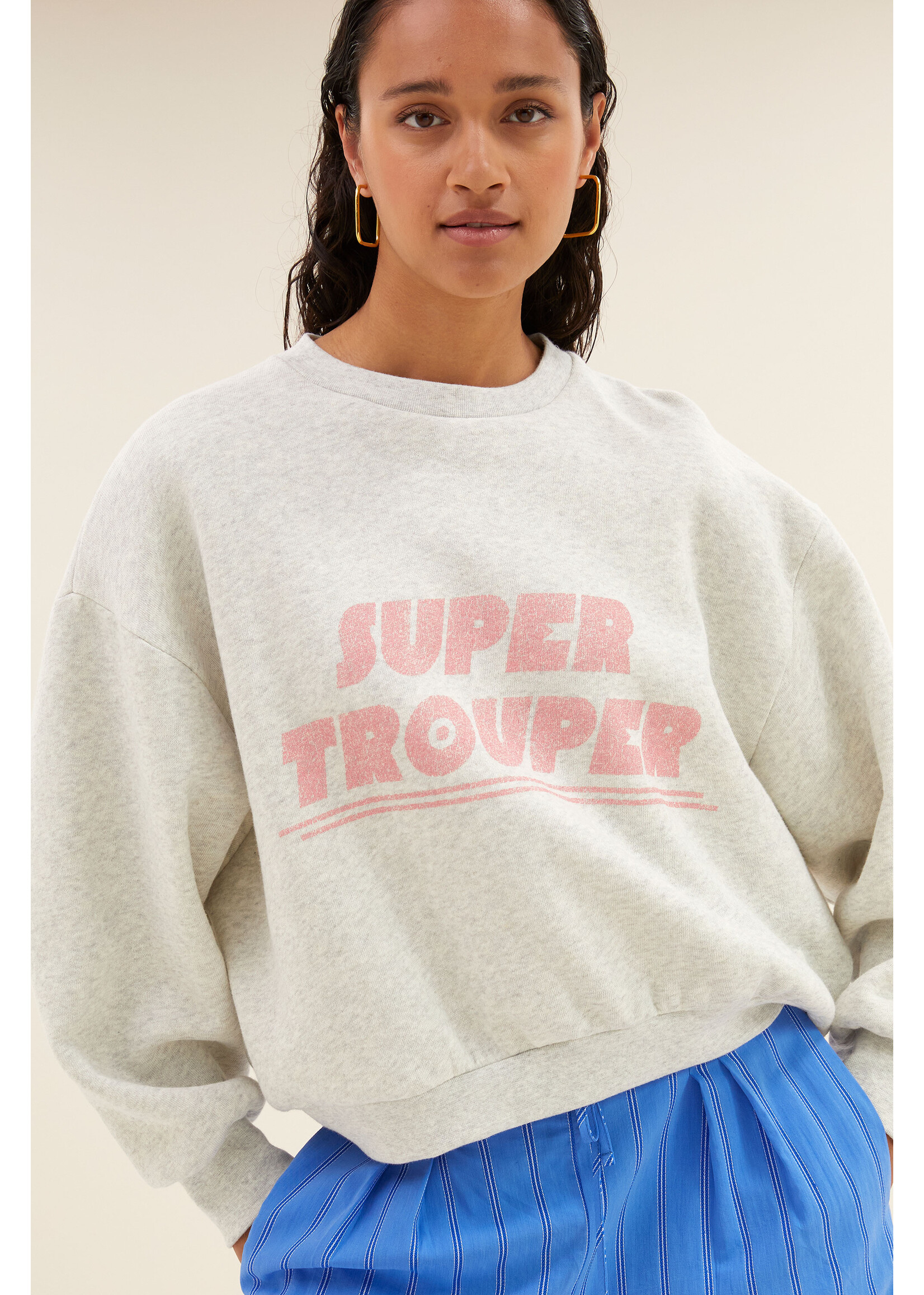By-Bar By-Bar, Bibi Trouper Sweater,light grey melee, Size: