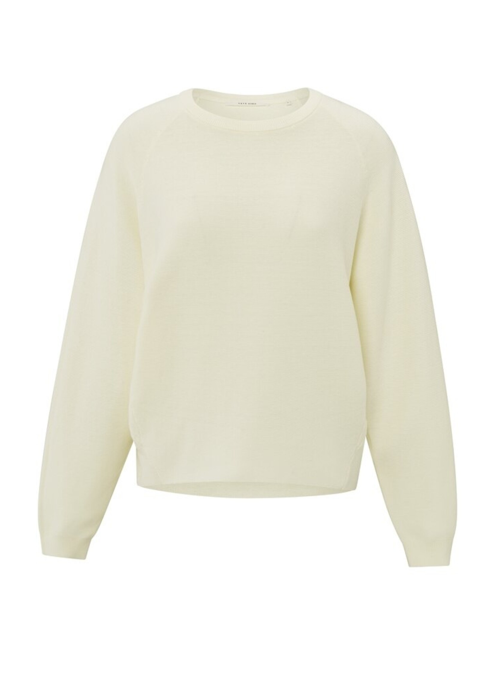 Yaya Yaya, Sweater with seam details, Off White, Size: