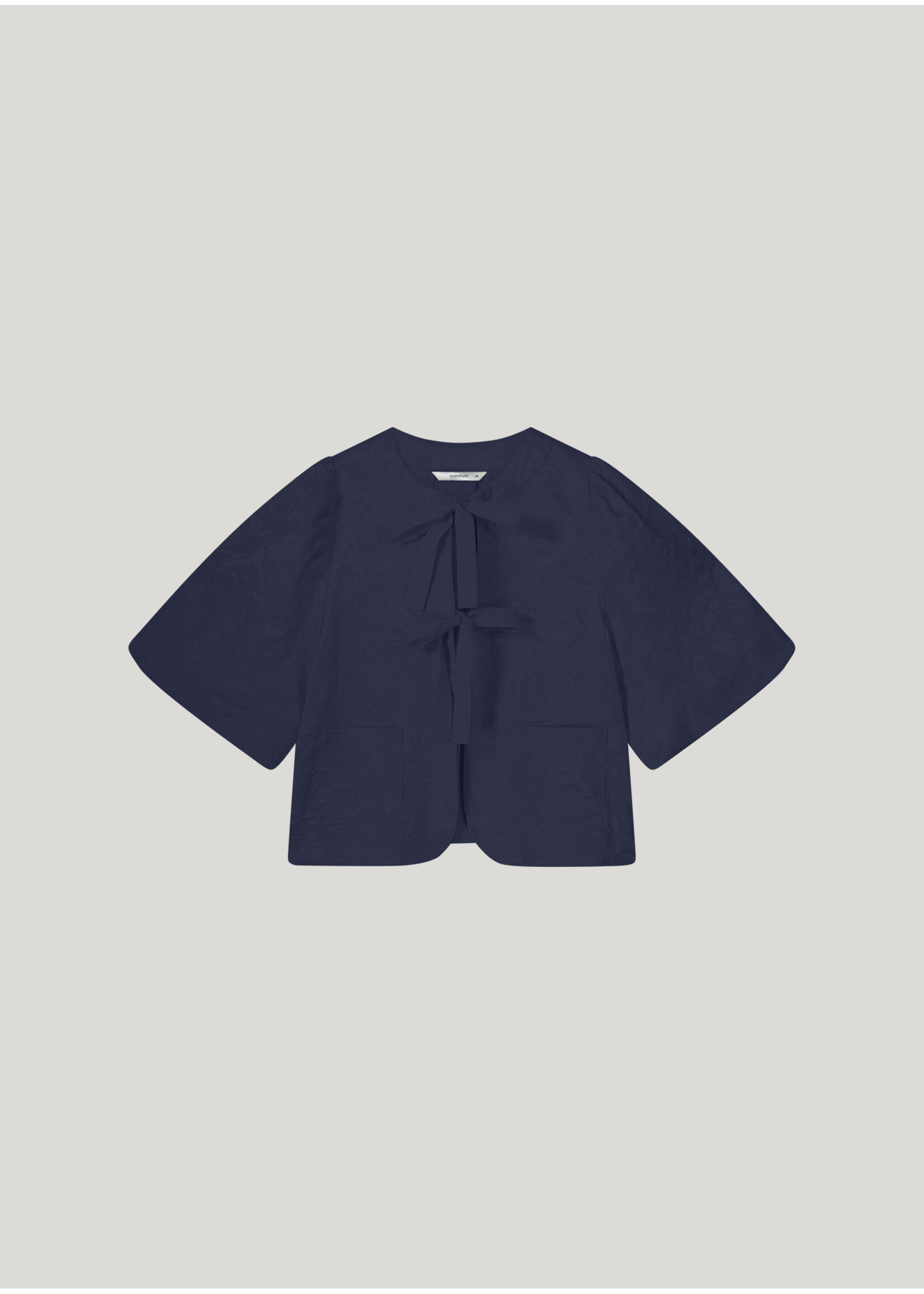 Summum Summum, Blouse jacquard, Navy noir, Size: