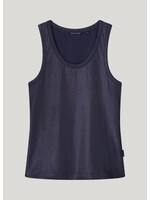 Summum Summum, Rib tanktop cotton rib, Navy Noir, Size: