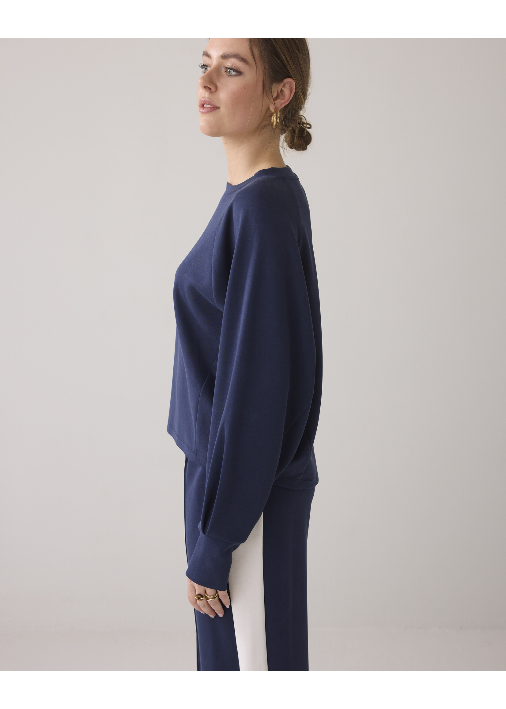 Summum Summum, Longsleeve top Soft Scuba, Navy noir, Size: