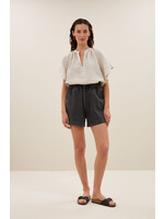 By-Bar By-Bar, Leon twill short, Jet black, Size: