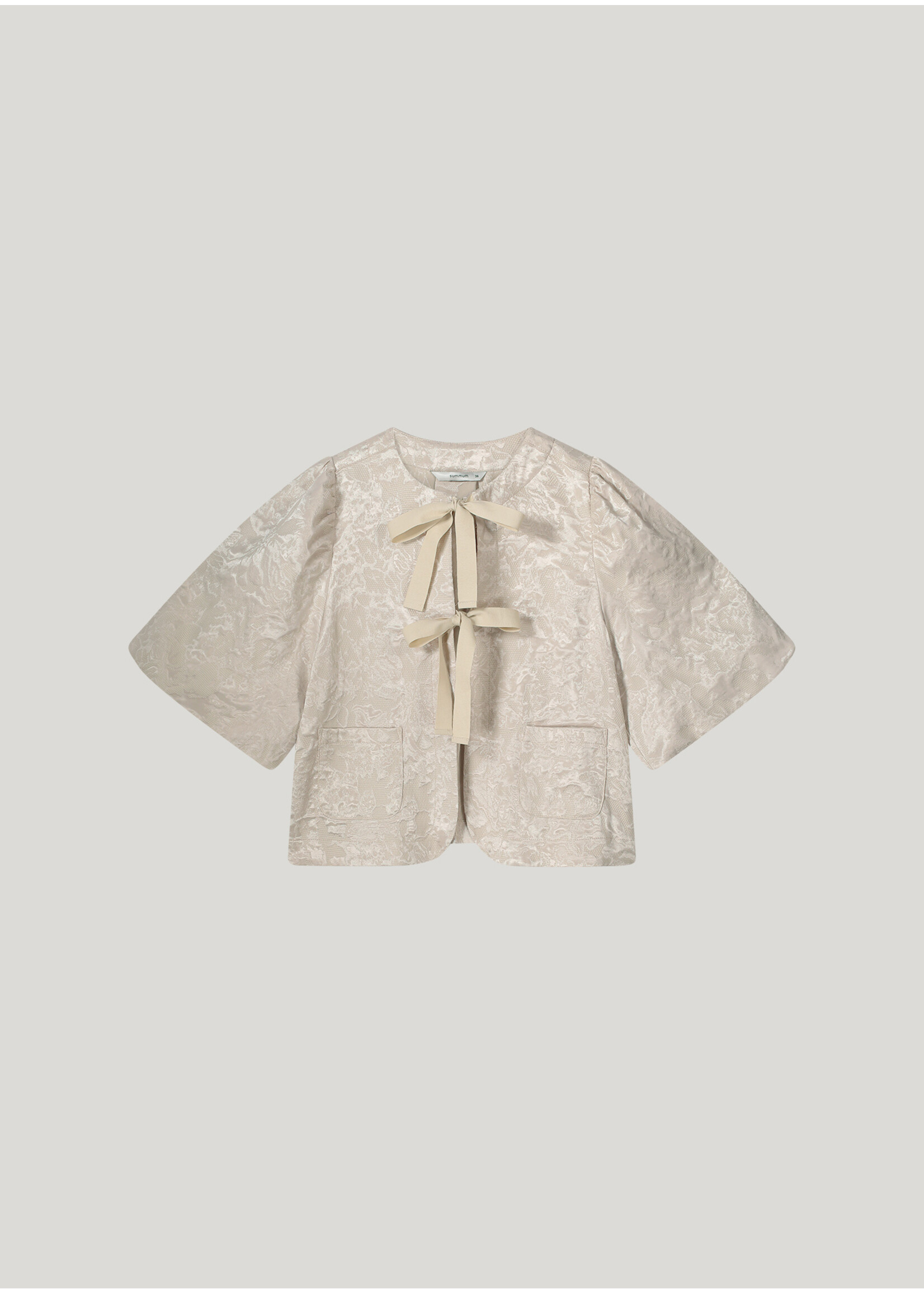 Summum Summum,  Blouse jacquard, Pebble Beige, Size: