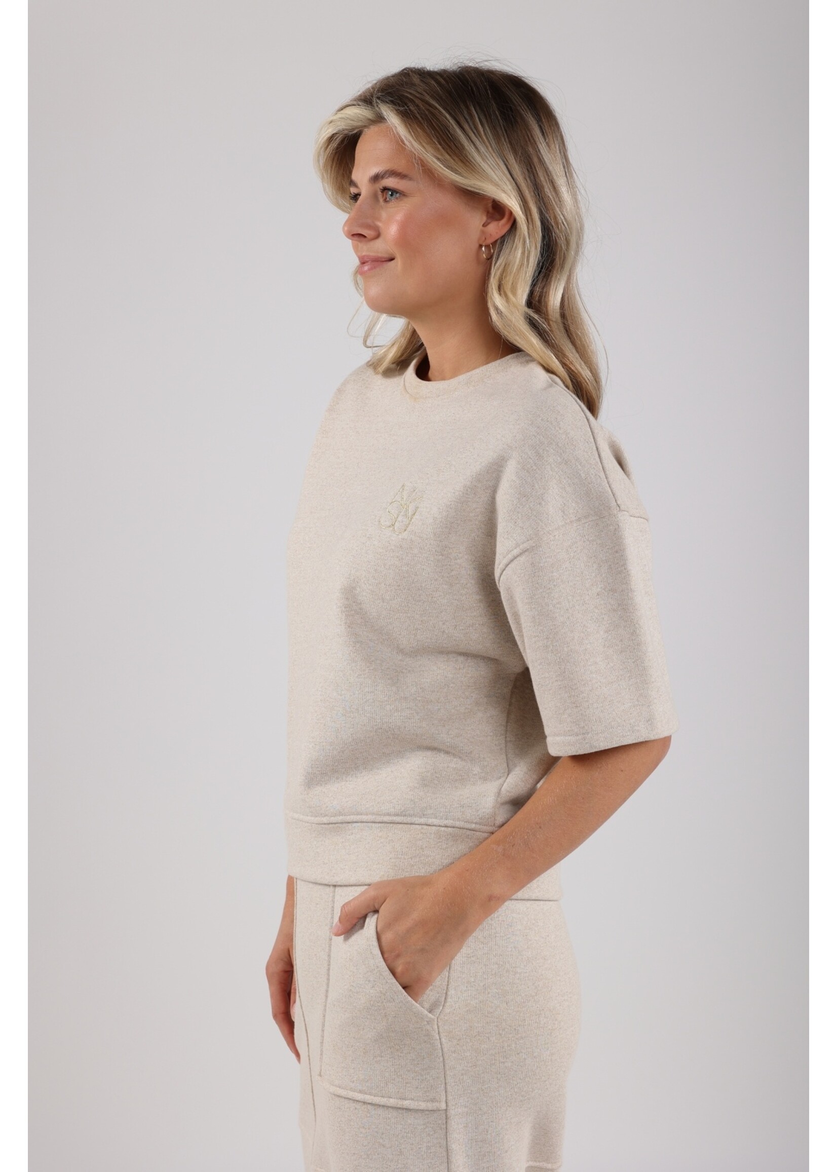 Nukus Nukus, Lotte Sweat Lurex, Sand/Gold, Size: