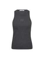 Co Couture Co'couture, SaharaCC Embroidery Tank Top, Dark Grey, Size: