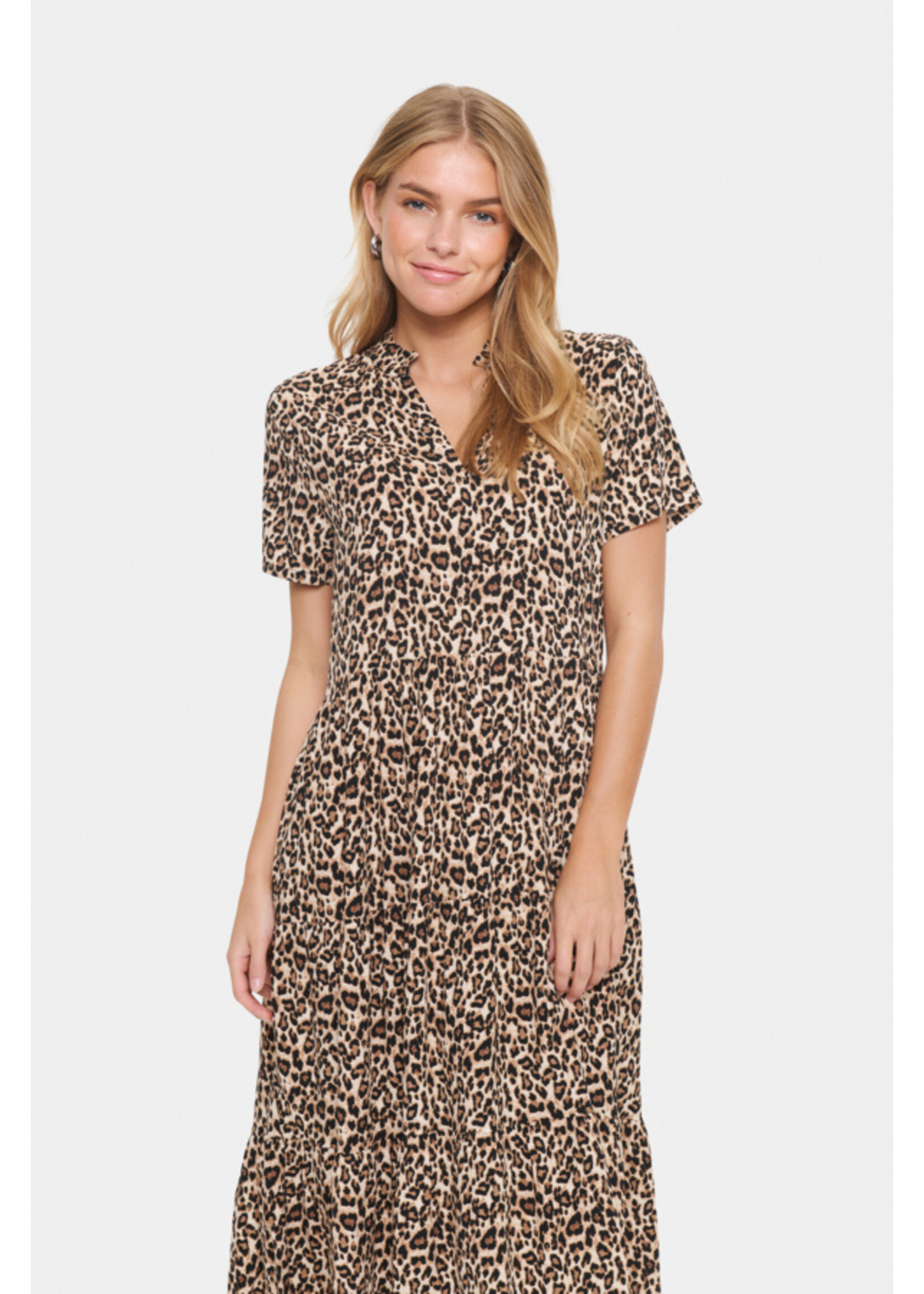 Saint Tropez Saint Tropez, EdaSZ Dress, Leopard, Size: