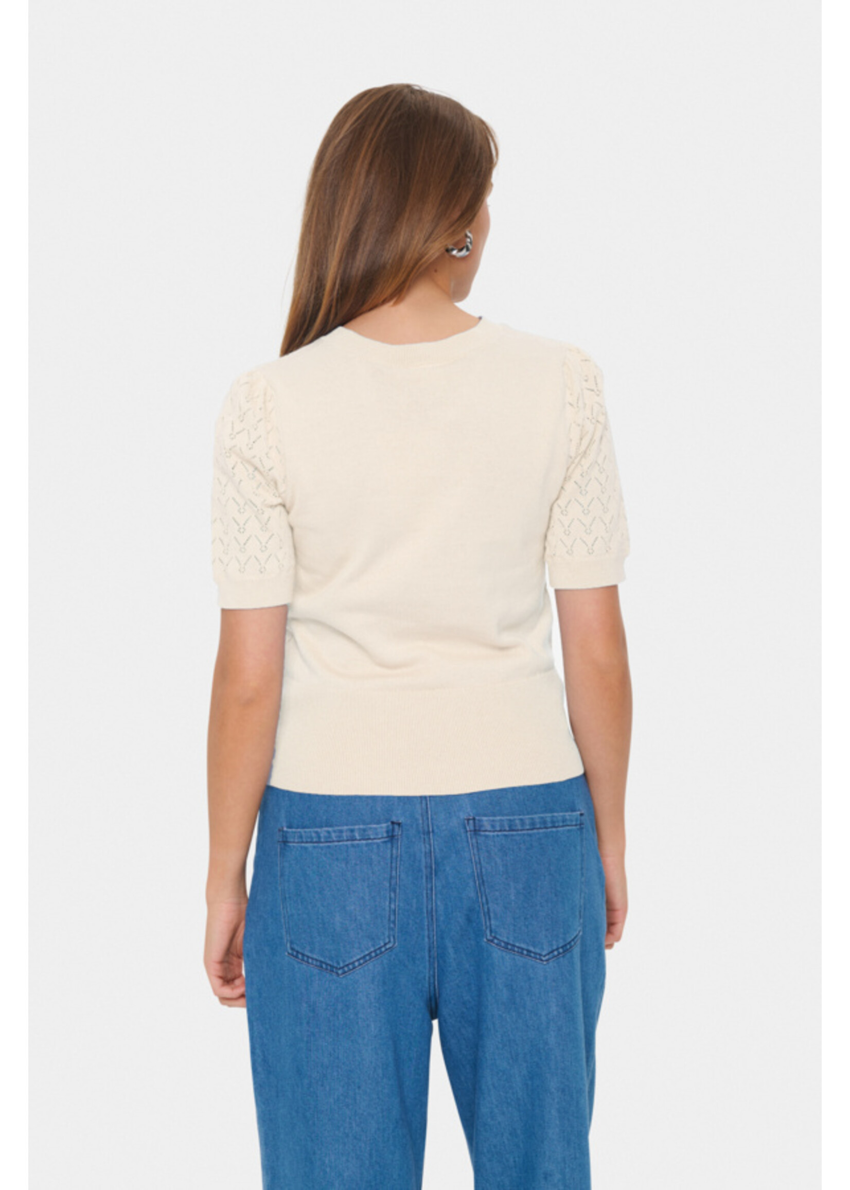 Saint Tropez Saint Tropez, KarnaSZ Puff Pullover, Ice, Size: