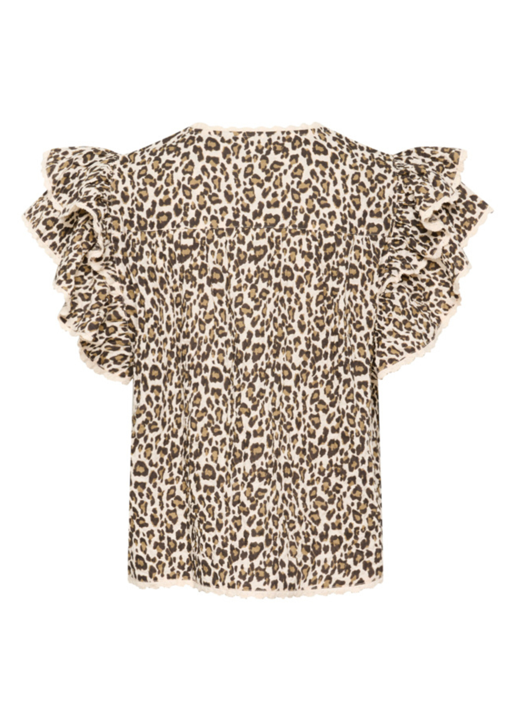 Saint Tropez Saint Tropez, KirbySZ Blouse,  Creme Leopard, Size: