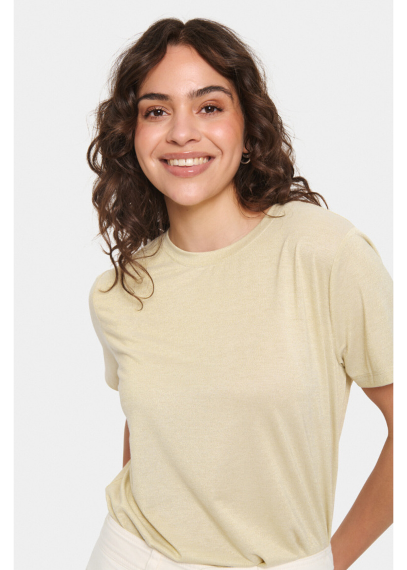 Saint Tropez Saint Tropez, HagaSZ Regular T-Shirt, Vanilla Custard, Size: