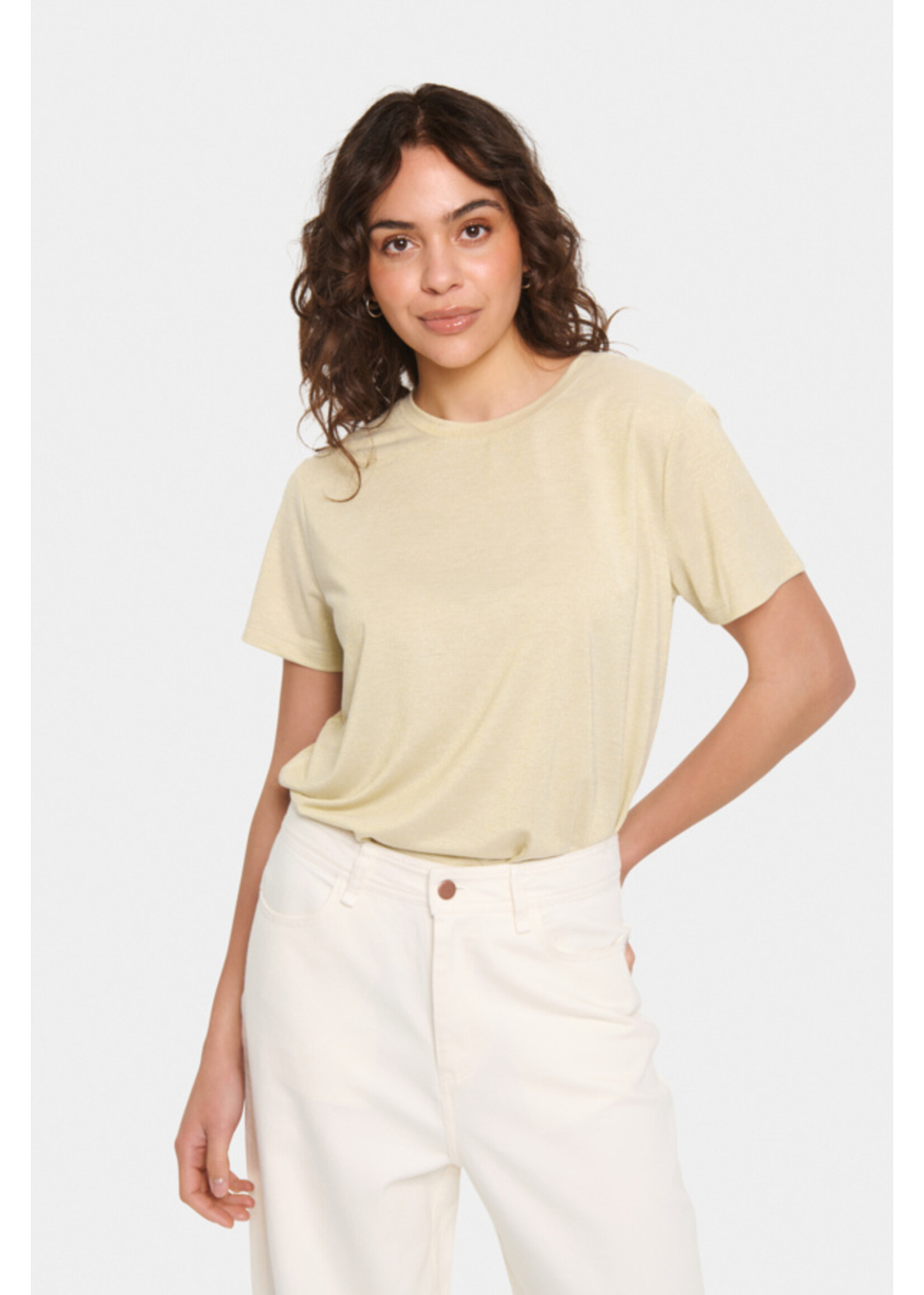 Saint Tropez Saint Tropez, HagaSZ Regular T-Shirt, Vanilla Custard, Size: