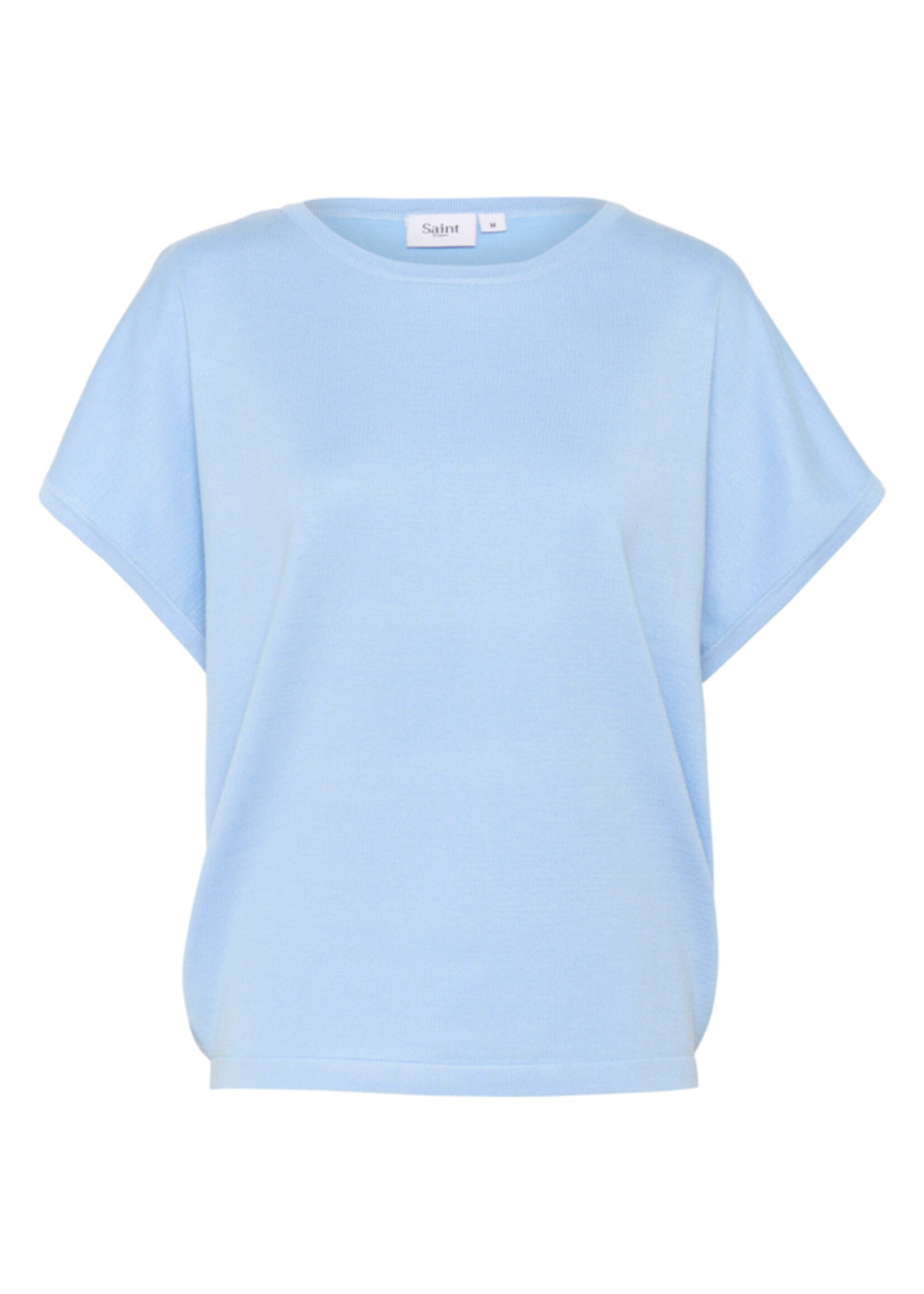 Saint Tropez Saint Tropez, MilaSZ R-N SS Pullover, Chambray Blue, Size: