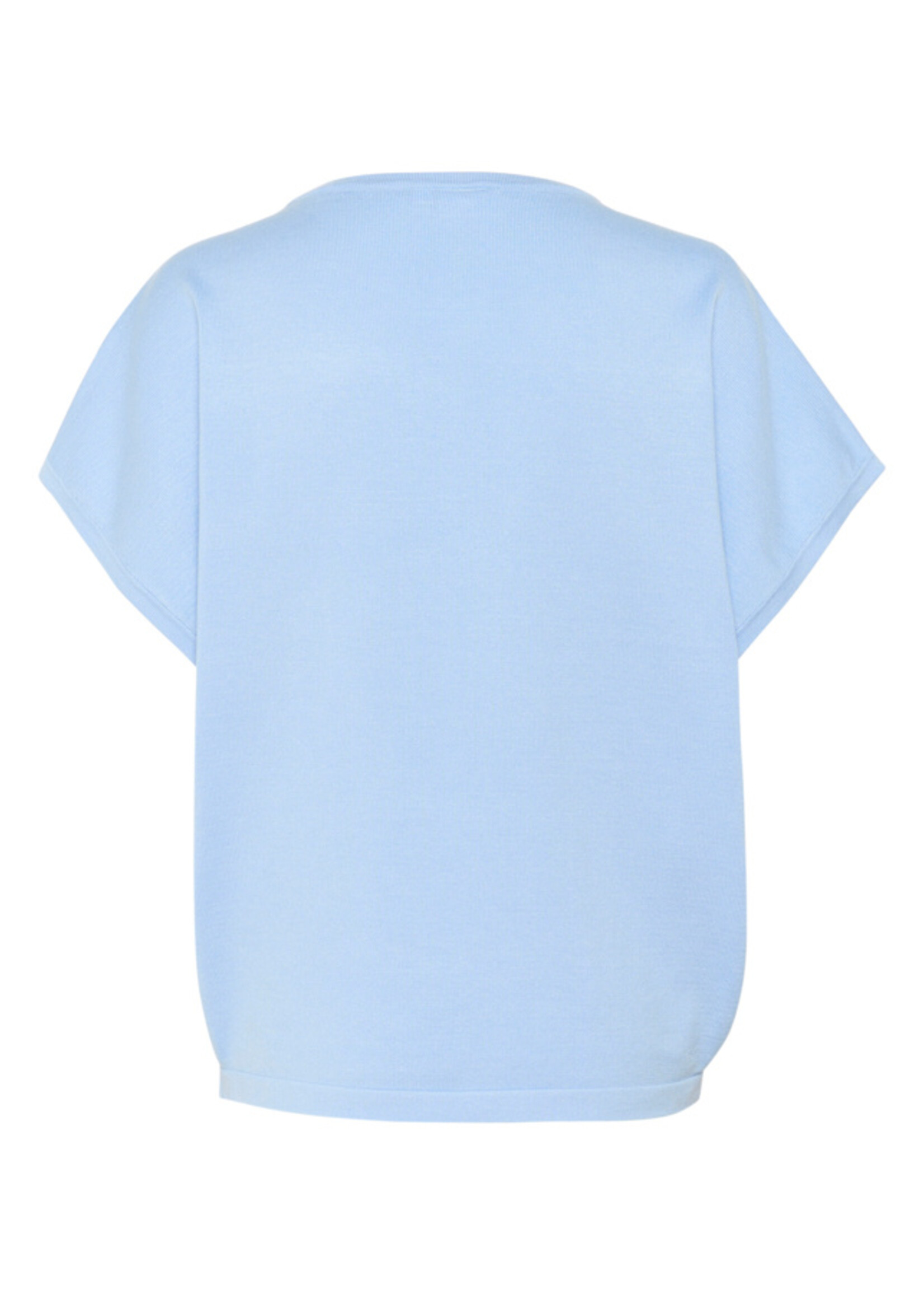 Saint Tropez Saint Tropez, MilaSZ R-N SS Pullover, Chambray Blue, Size: