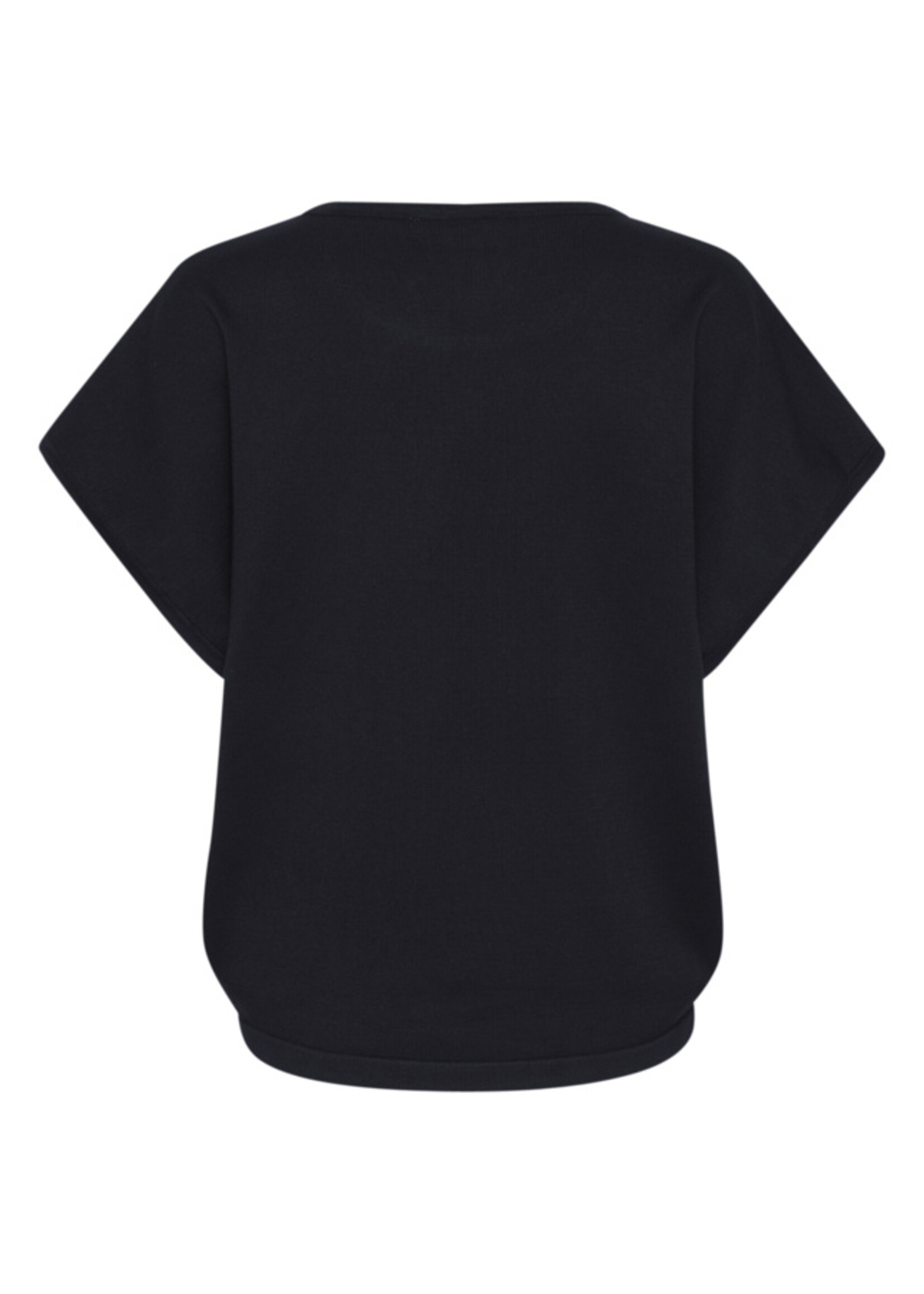Saint Tropez Saint Tropez, MilaSZ R-N SS Pullover, Black, Size: