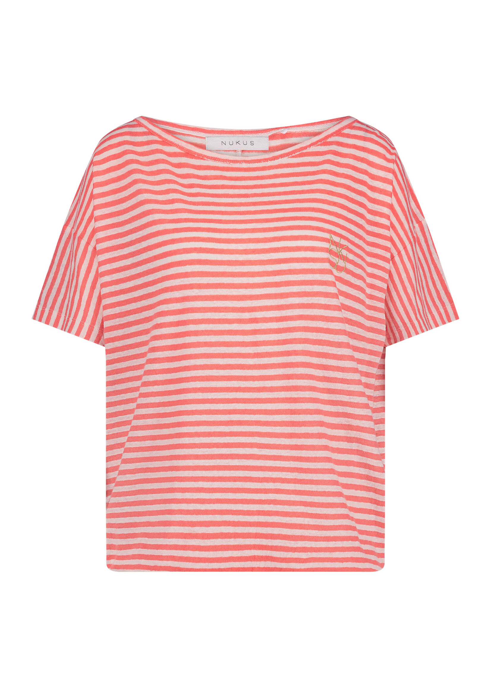 Nukus Nukus, Belen Top Stripes, Coral, Size: