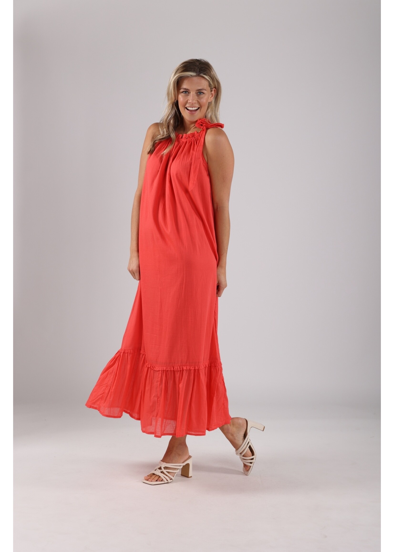 Nukus Nukus, Cleo dress, Coral, Size: