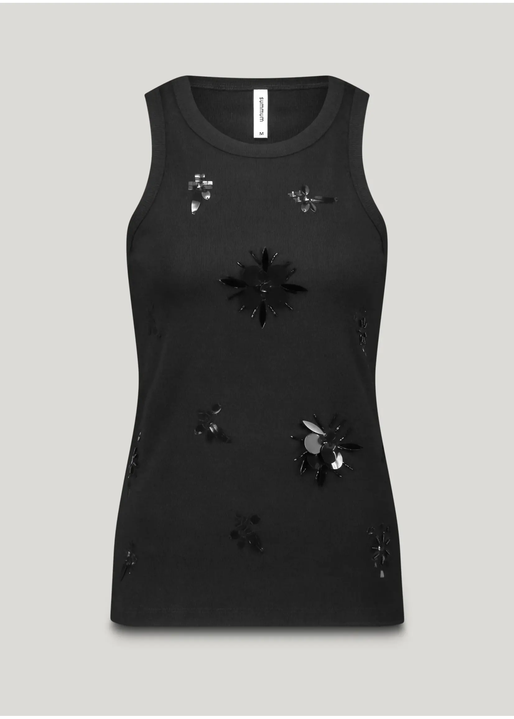 Summum Summum, QUINTY: Embellished tank top, black, Size: