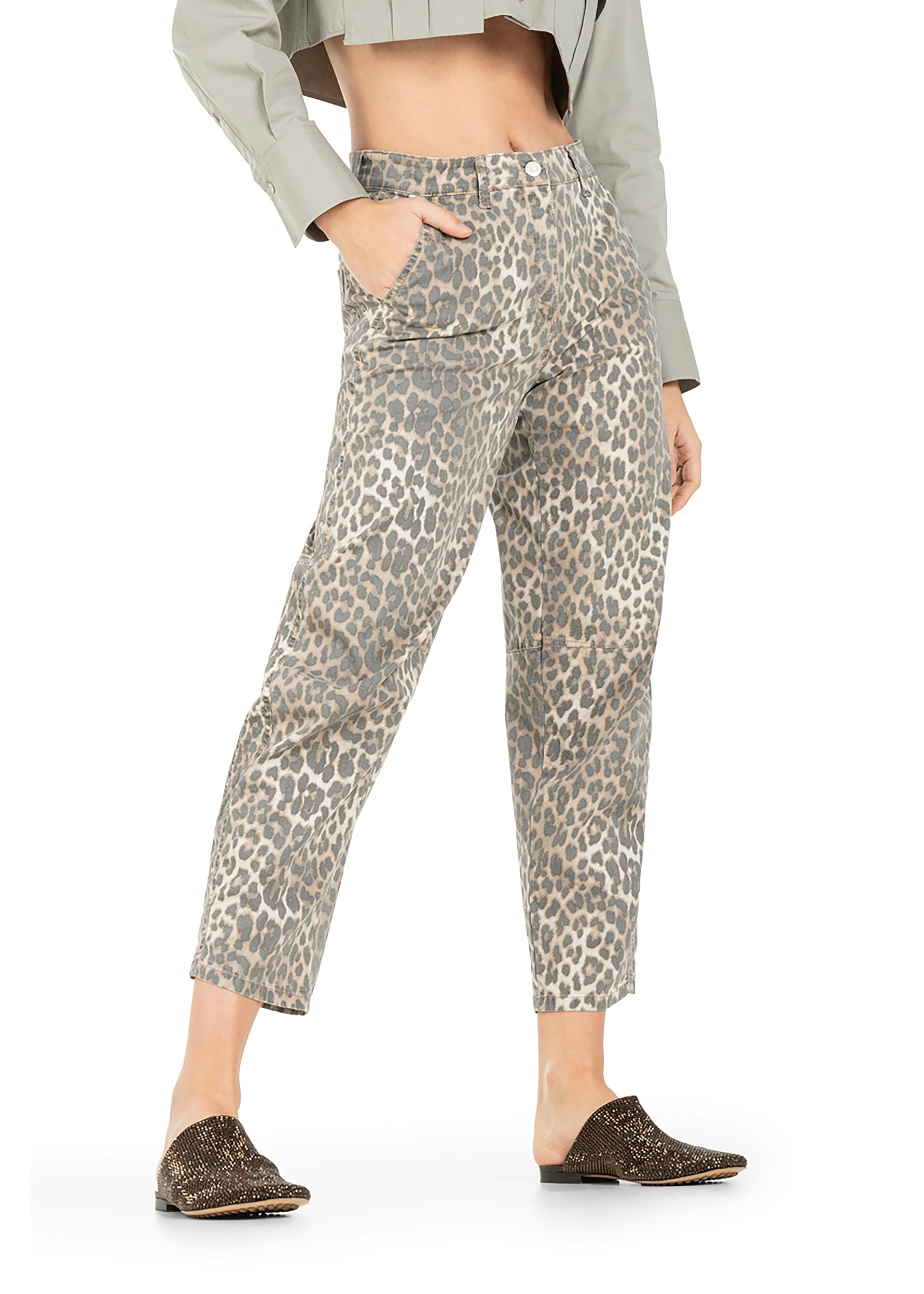 Cambio Cambio, Eve ladies pants long, Leopard, Size: