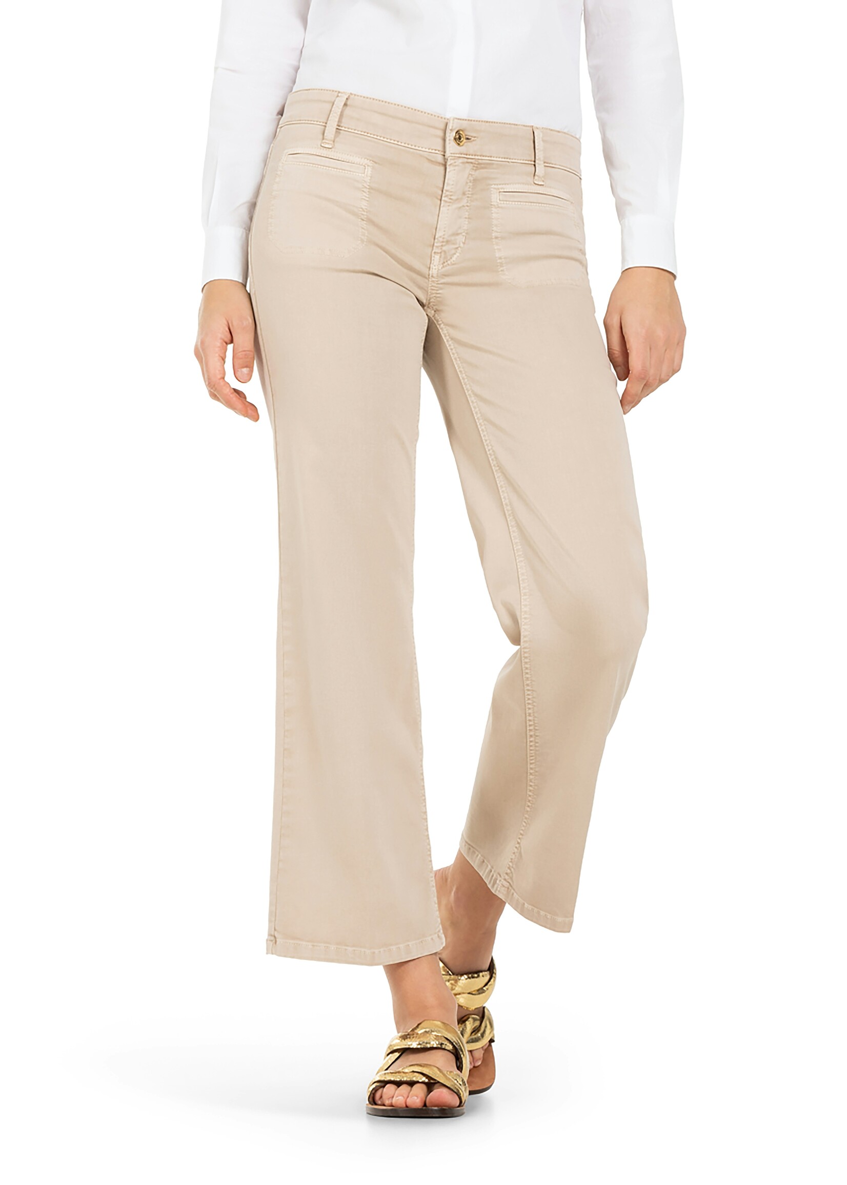 Cambio Cambio,  Tess cropped broek, Sand, Size: